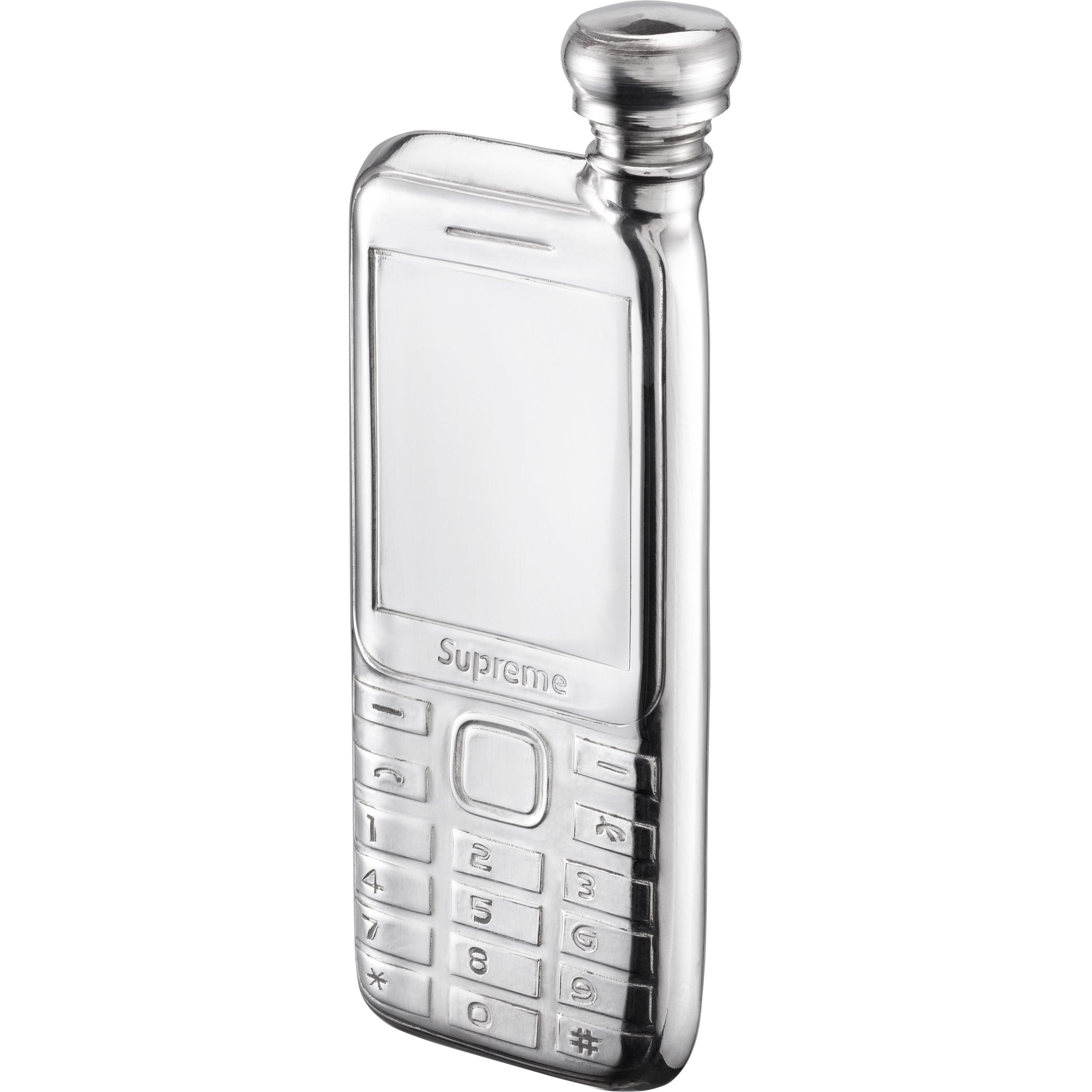 Burner Phone Pewter Flask view 2